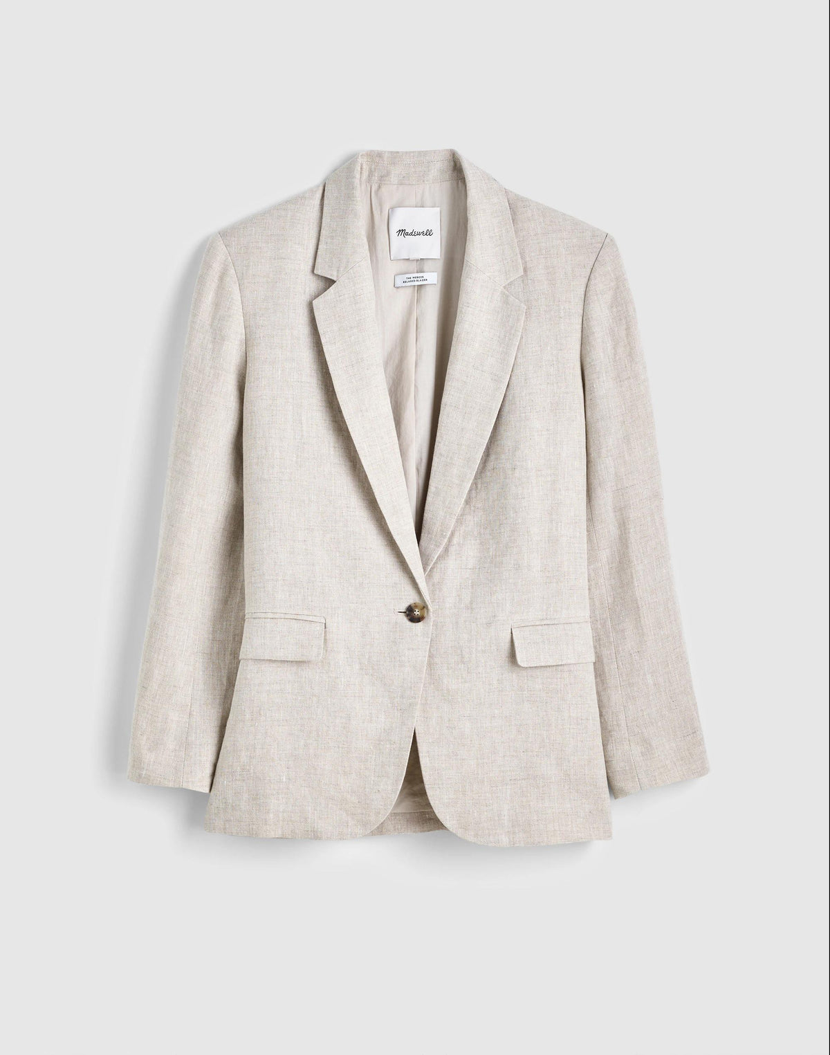 The Mercer Relaxed Blazer Oat | Madewell