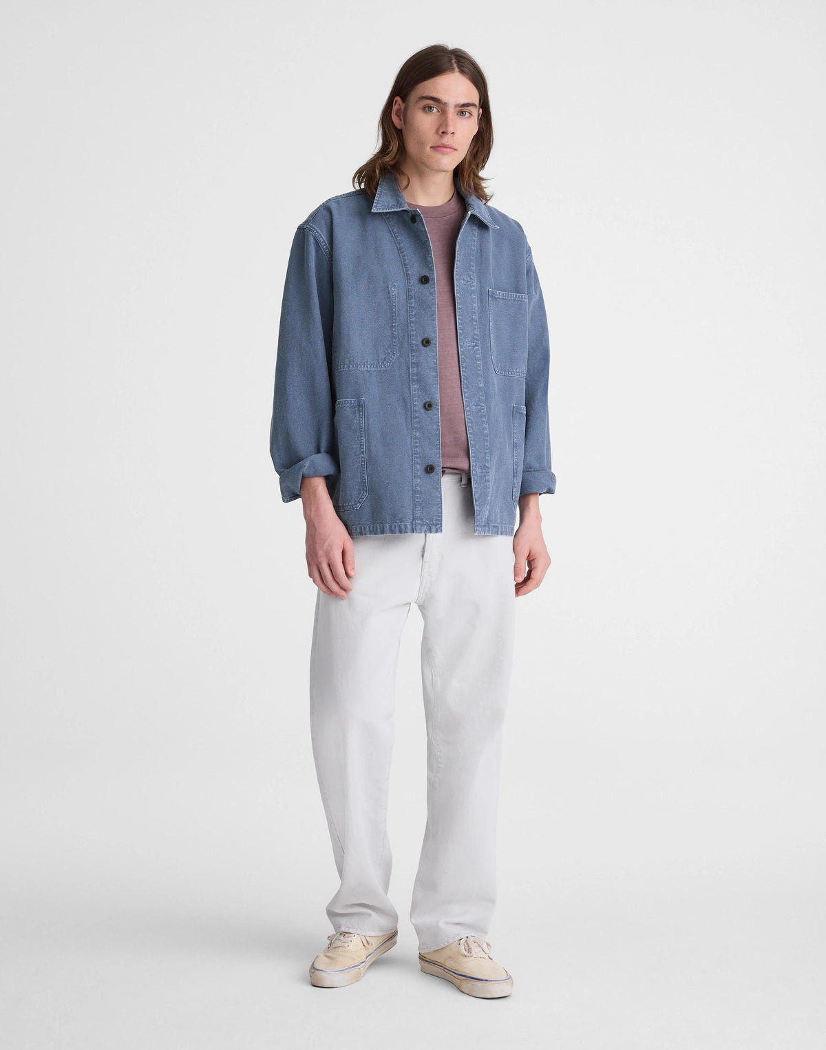 Chore Jacket in Cotton-Hemp Blend French Blue | Madewell