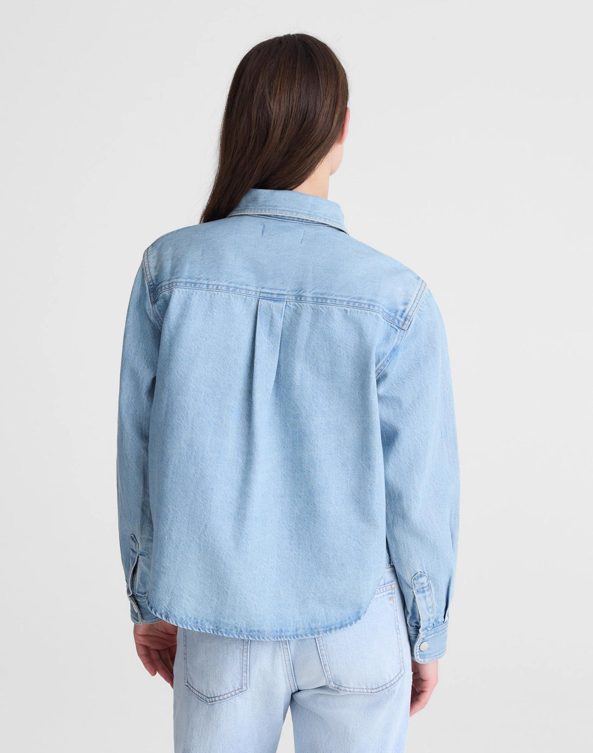 Airy Denim Relaxed Shirt-Jacket Faded Horizon Wash | Madewell