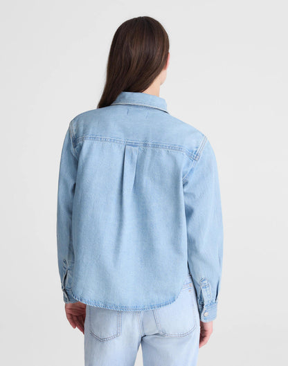 Airy Denim Relaxed Shirt-Jacket Faded Horizon Wash | Madewell