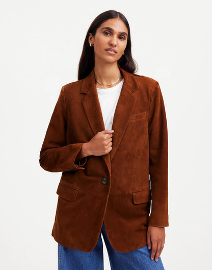 The Kline Blazer Soft Mahogany | Madewell