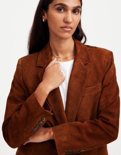 The Kline Blazer Soft Mahogany | Madewell