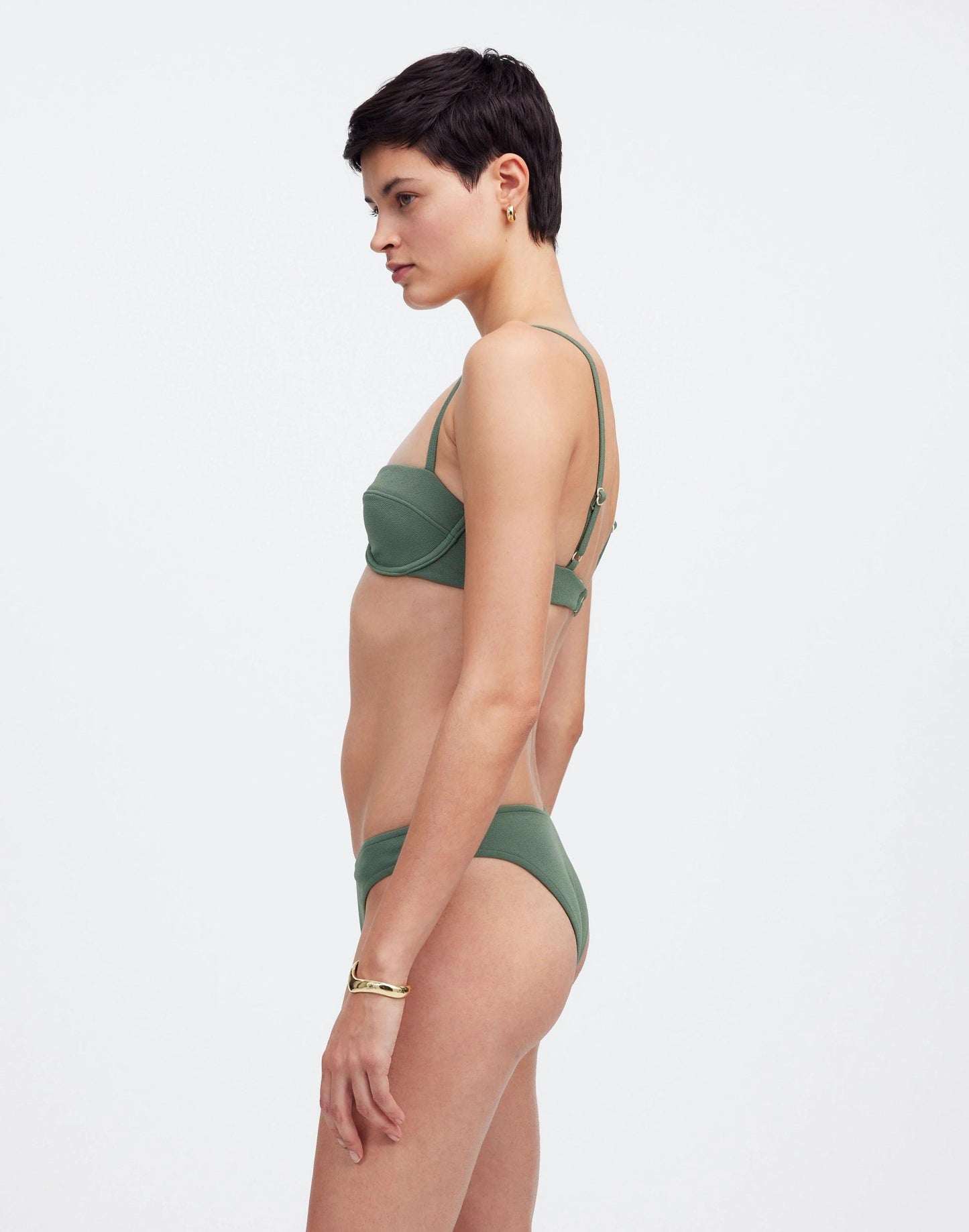 Zulu & Zephyr Eucalyptus Textured Bikini Bottom Eucalyptus | Madewell