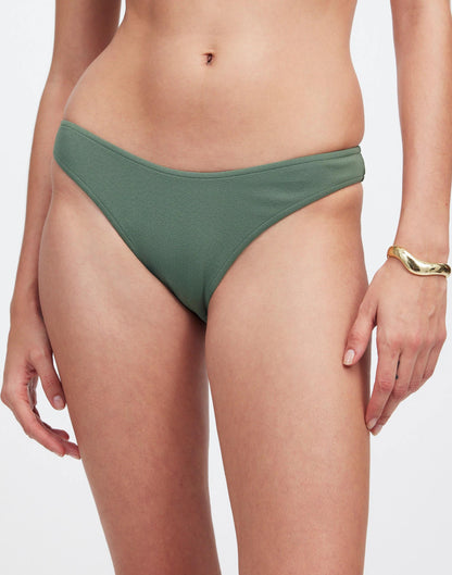 Zulu & Zephyr Eucalyptus Textured Bikini Bottom Eucalyptus | Madewell