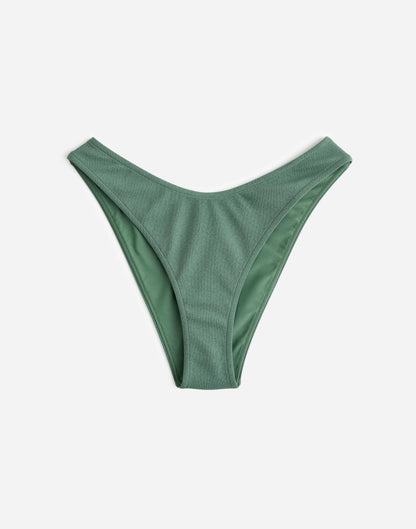Zulu & Zephyr Eucalyptus Textured Bikini Bottom Eucalyptus | Madewell
