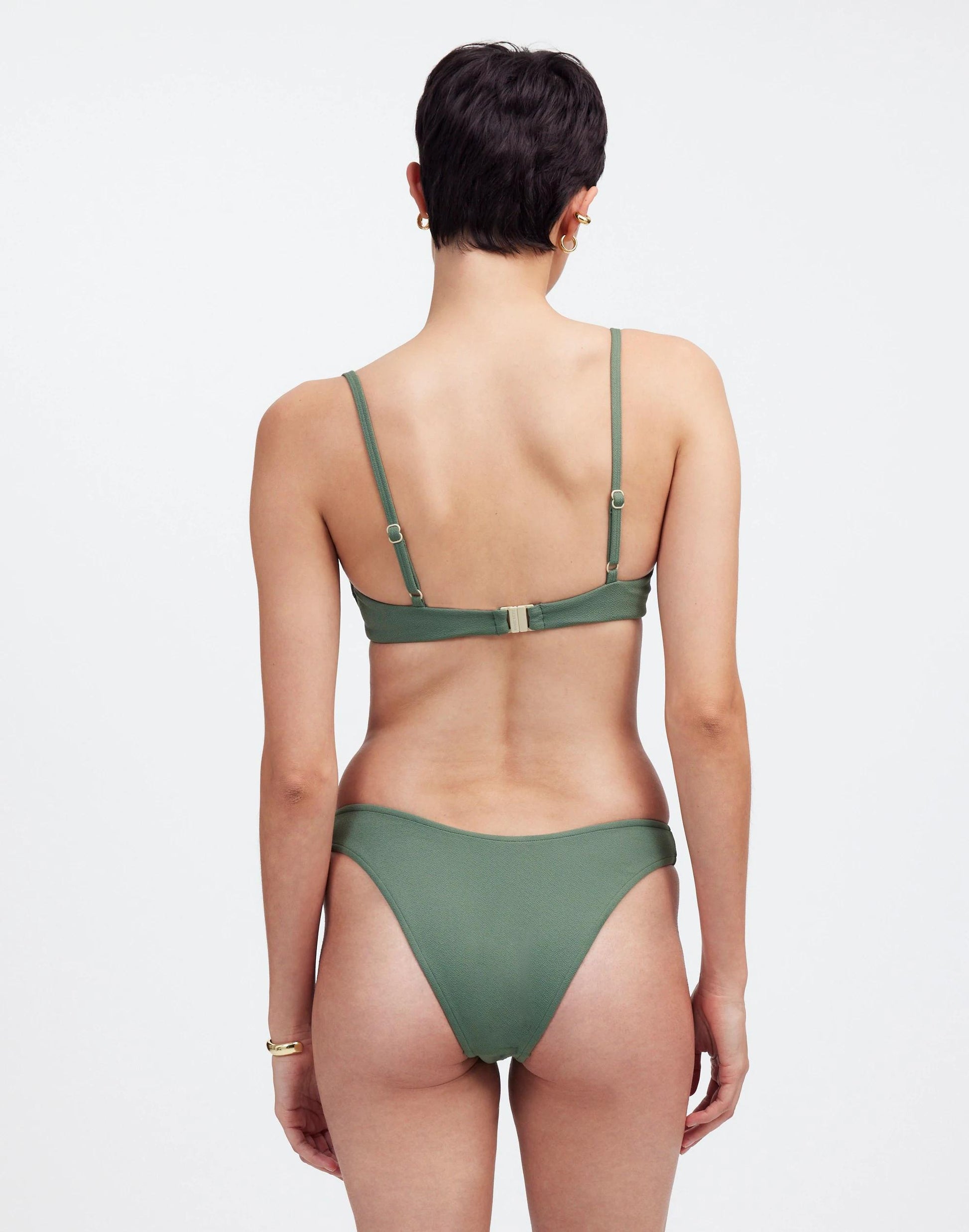 Zulu & Zephyr Eucalyptus Textured Balconette Bikini Top Eucalyptus | Madewell