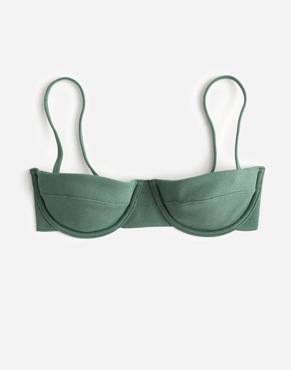 Zulu & Zephyr Eucalyptus Textured Balconette Bikini Top Eucalyptus | Madewell