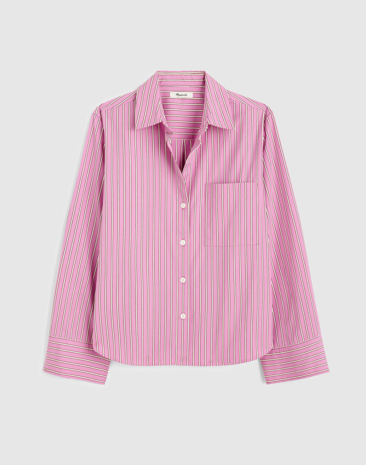 The Signature Y-Neck Shirt in Poplin Warm Wisteria | Madewell