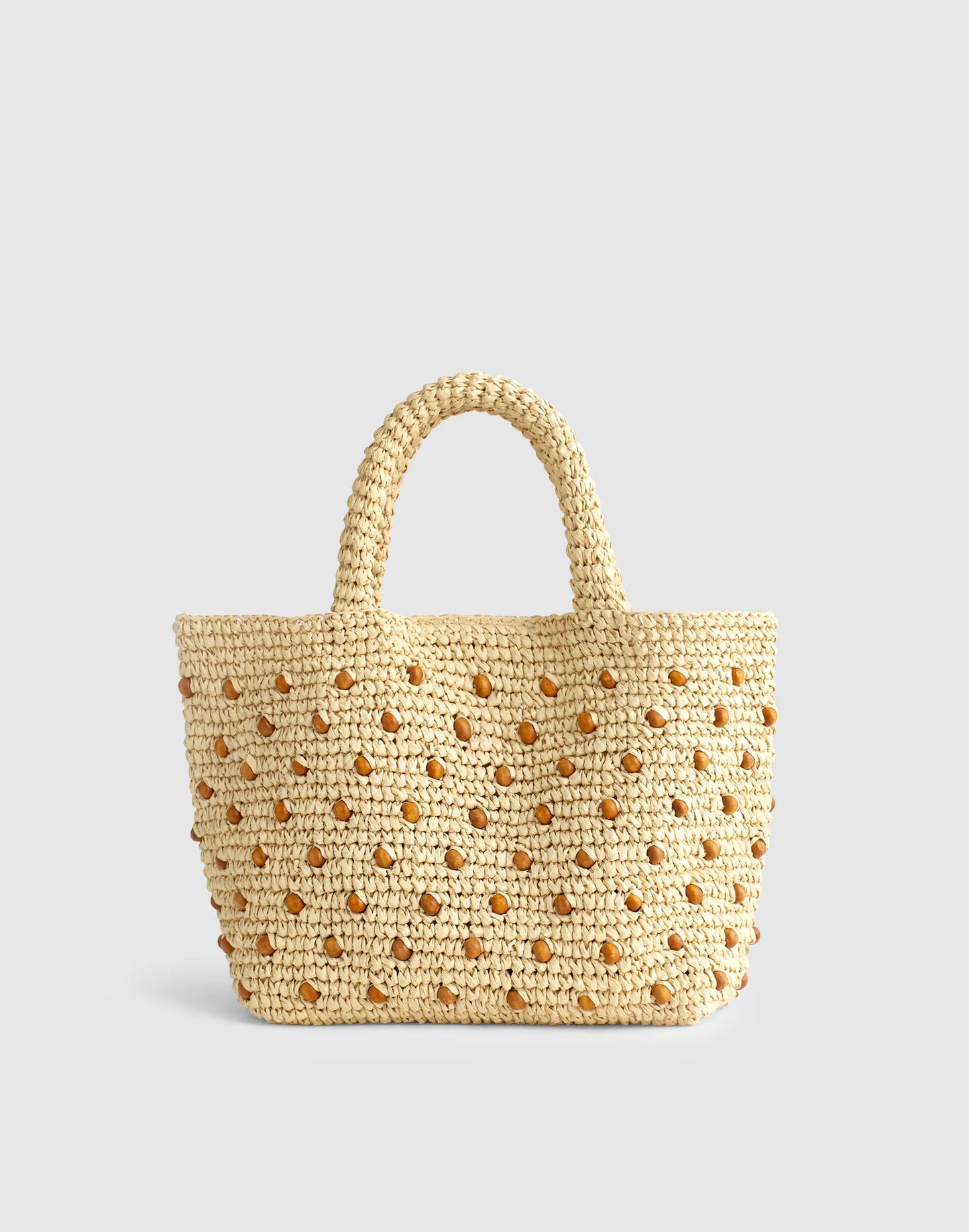 The Woven Mini Tote Natural Beaded Multi | Madewell