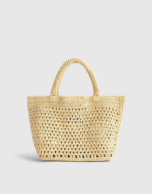 The Woven Mini Tote Natural | Madewell