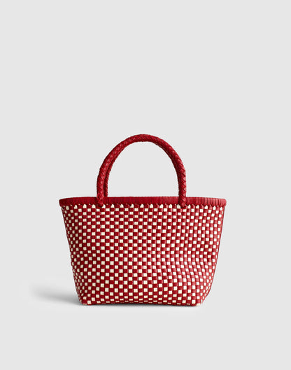 The Signature Woven Mini Tote Bright Ember Multi | Madewell