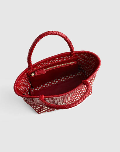 The Signature Woven Mini Tote Bright Ember Multi | Madewell