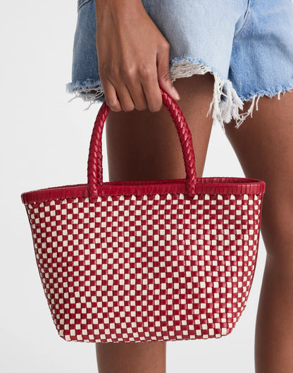 The Signature Woven Mini Tote Bright Ember Multi | Madewell