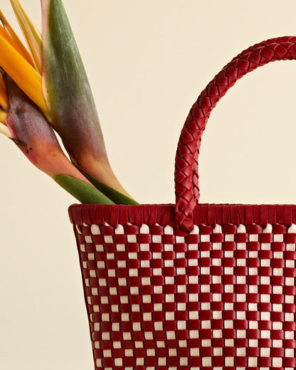 The Signature Woven Mini Tote Bright Ember Multi | Madewell