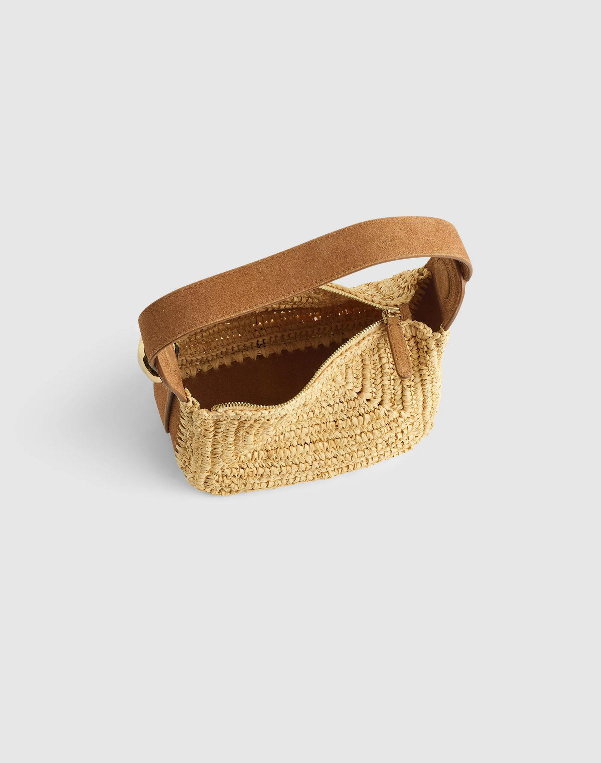 The Sculpted Metal Wristlet Bag Aged Cognac Multi | Madewell