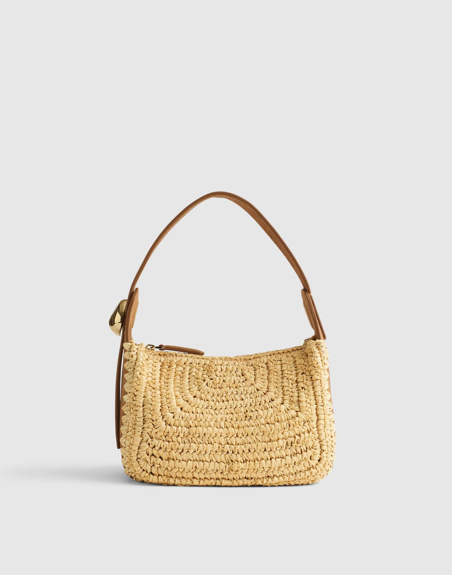 The Sculpted Metal Wristlet Bag Aged Cognac Multi | Madewell