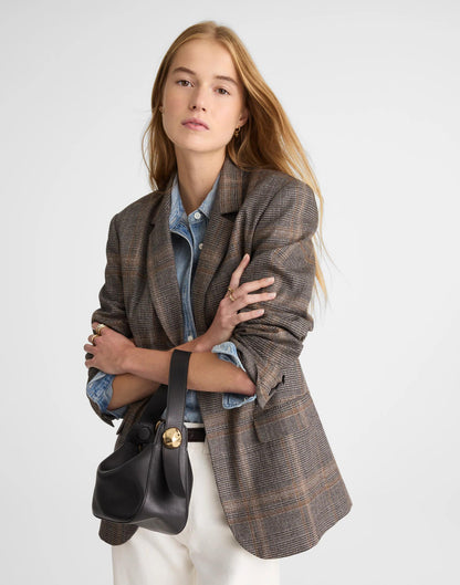 The Sculpted Metal Wristlet Bag Vintage Muslin | Madewell