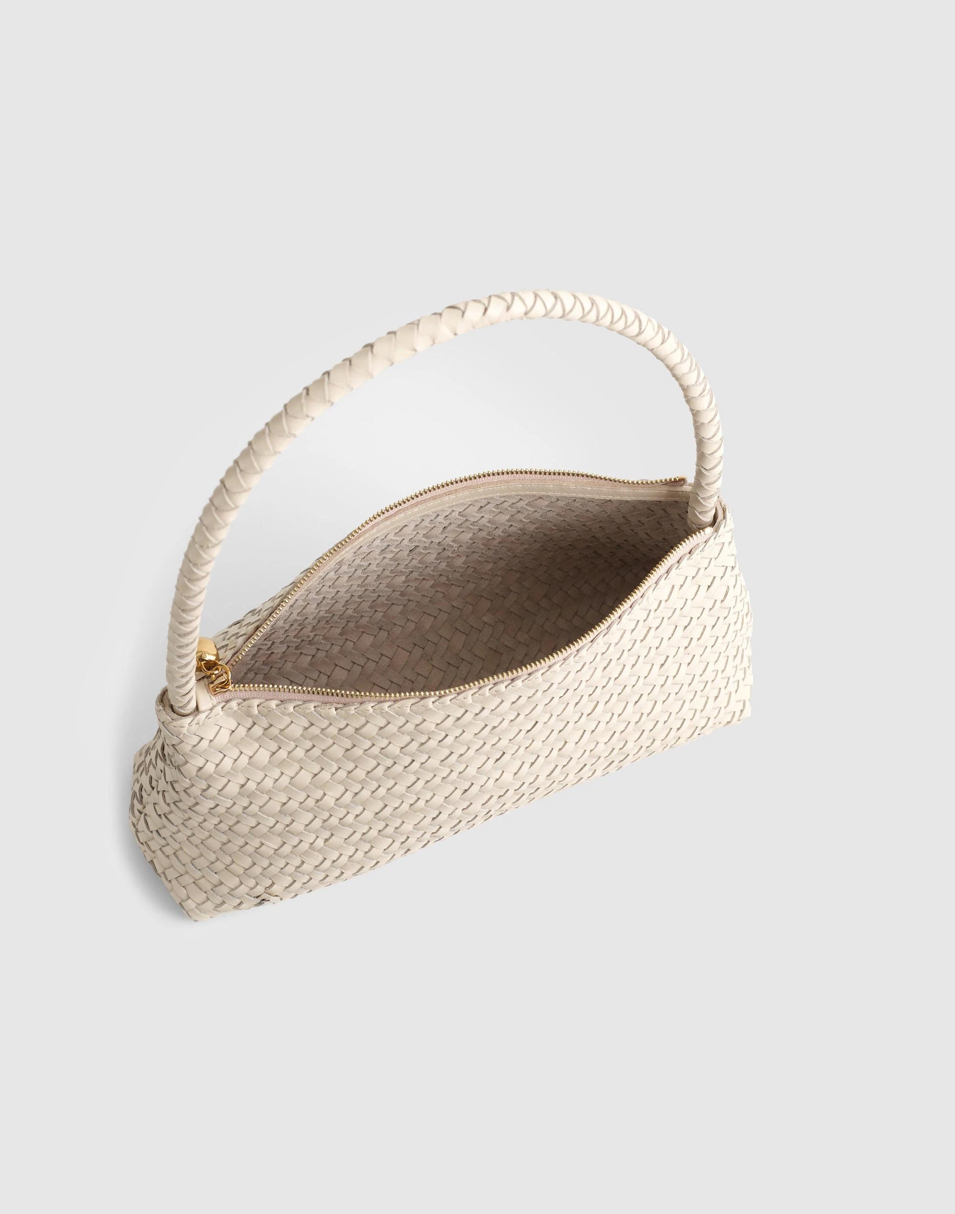 The Signature Woven Mini Zip Shoulder Bag Vintage Muslin | Madewell