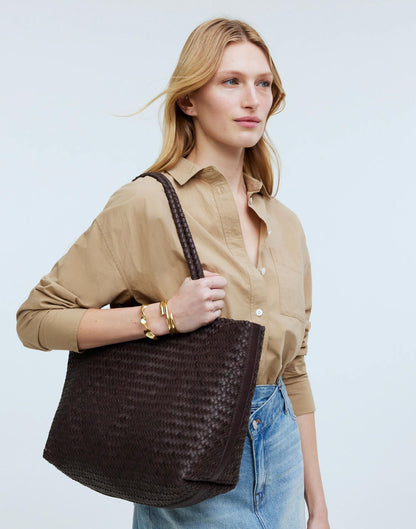 The Signature Woven Tote Coffee Bean | Madewell