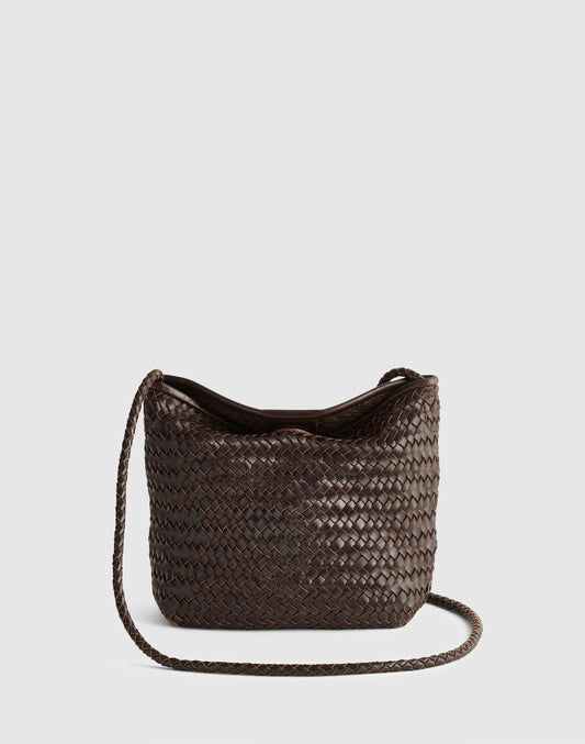 The Signature Woven Crossbody Bag Coffee Bean | Madewell