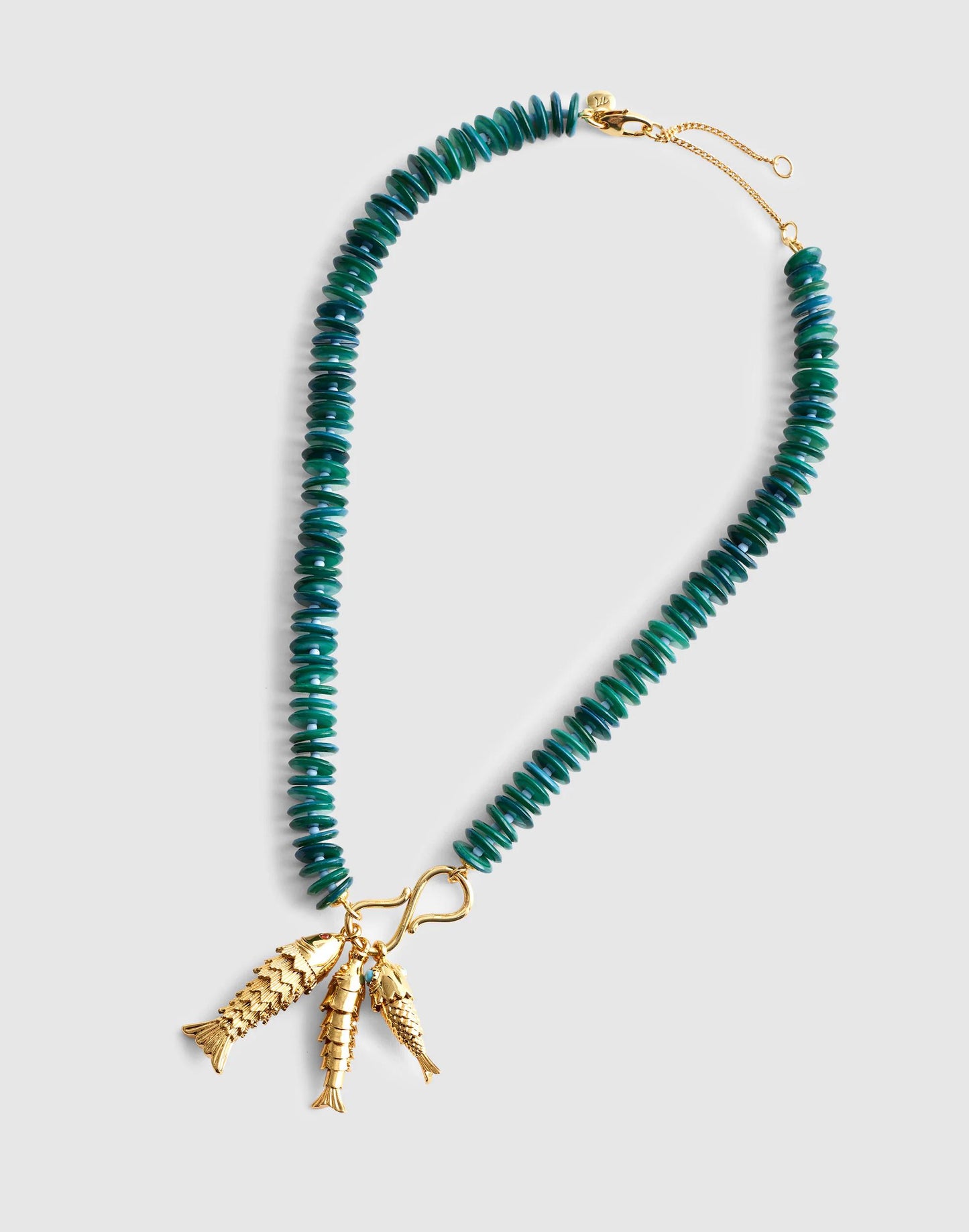 Madewell x Shopbop Beaded Fish Statement Necklace Deep Lagoon | Madewell