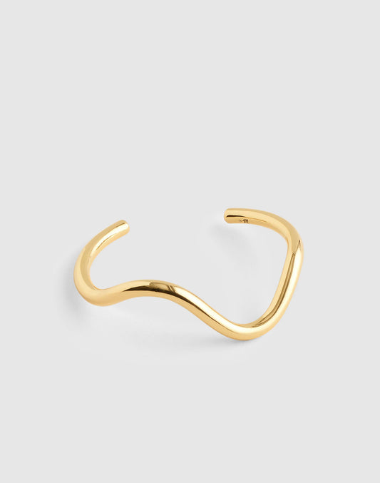 Wavy Cuff Bracelet Antique Gold | Madewell