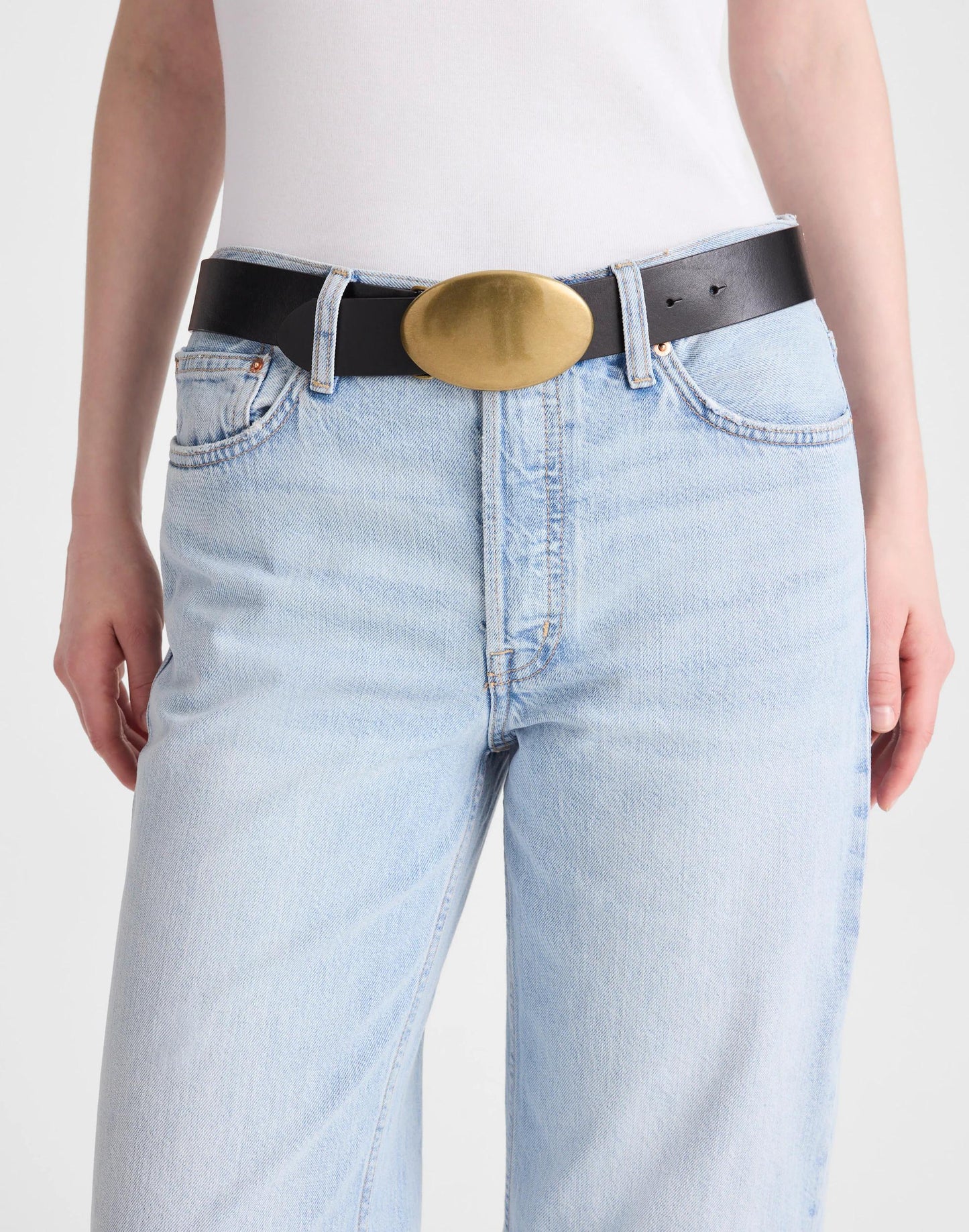 Oval Plaque-Buckle Belt True Black | Madewell