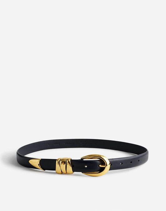 Triple Metal Keeper Belt True Black | Madewell