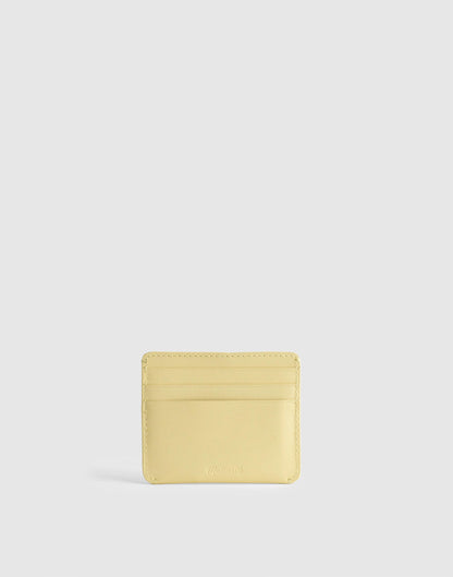 Curved Card Case in Leather Pale Pineapple | Madewell