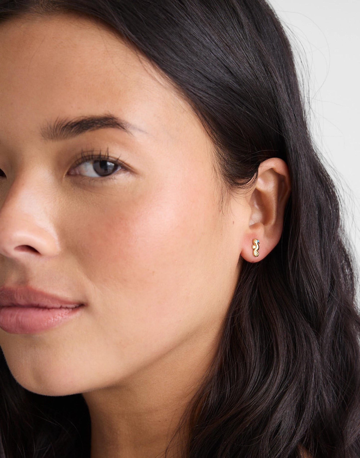 Demi-Fine Seahorse Stud Earrings 14k Gold | Madewell