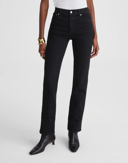 The Tall Longline Straight Jean Black Frost | Madewell