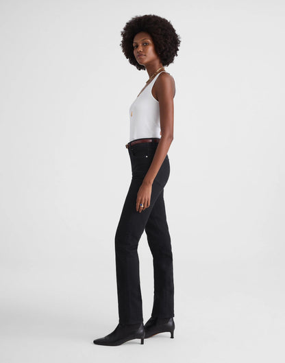 The Tall Longline Straight Jean Black Frost | Madewell