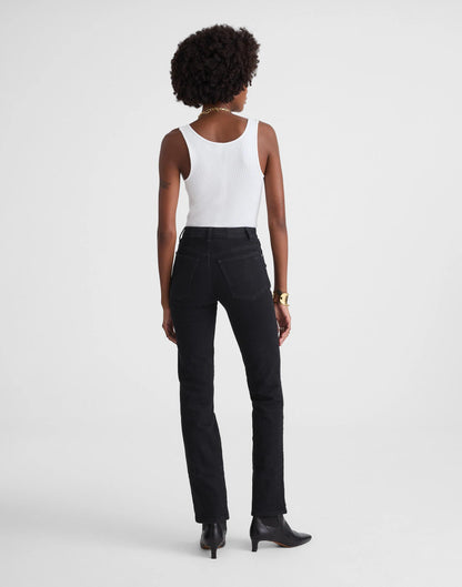 The Tall Longline Straight Jean Black Frost | Madewell