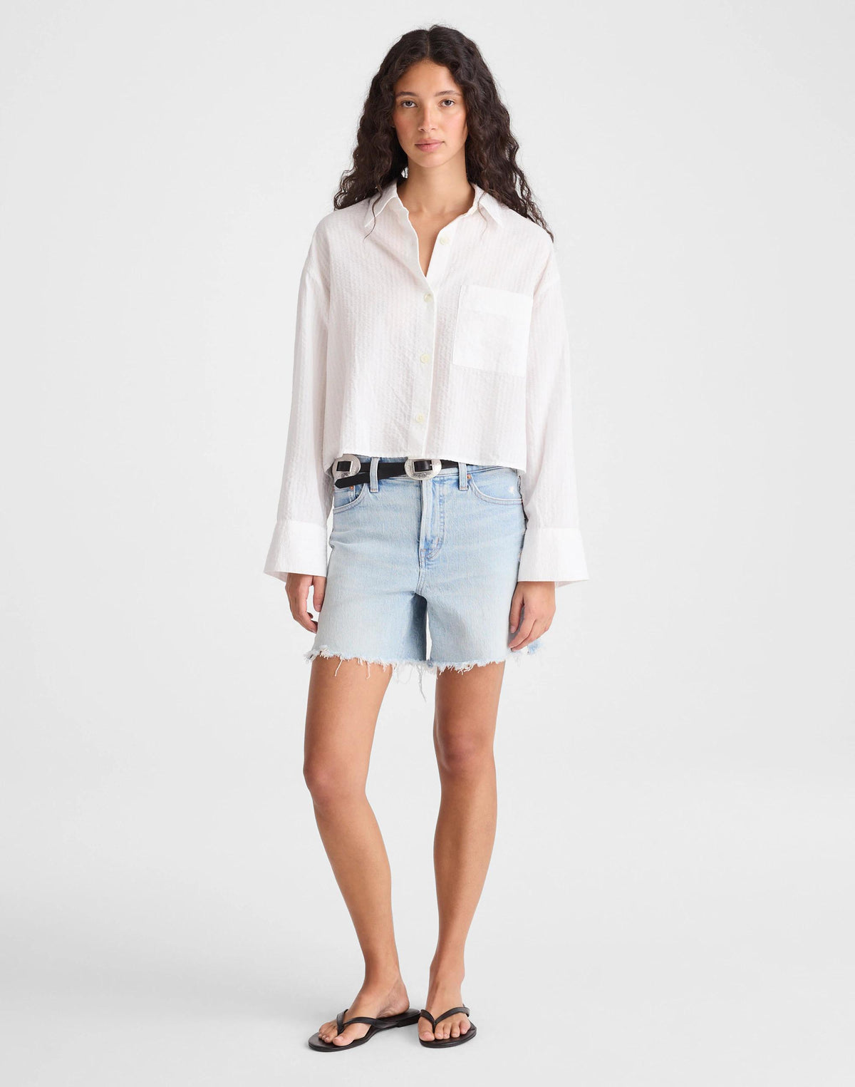 Straight-Hem Shirt White | Madewell