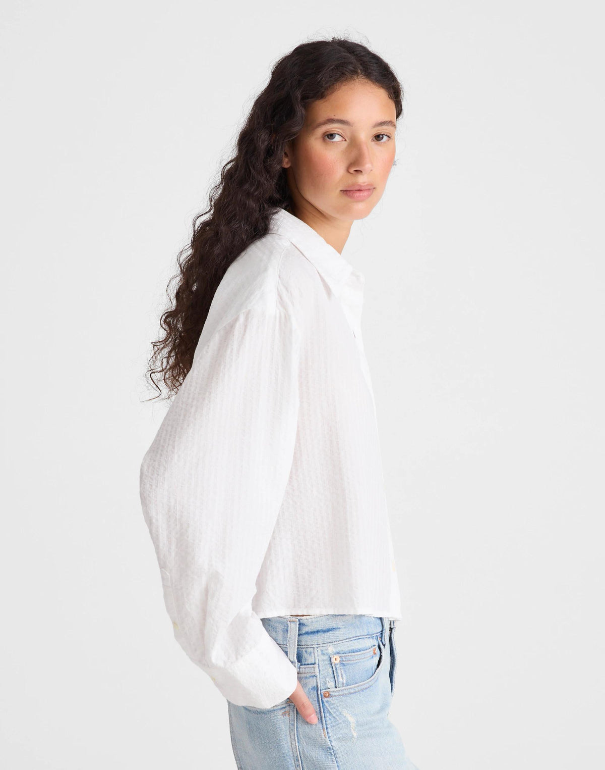 Straight-Hem Shirt White | Madewell
