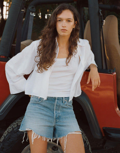 Straight-Hem Shirt White | Madewell