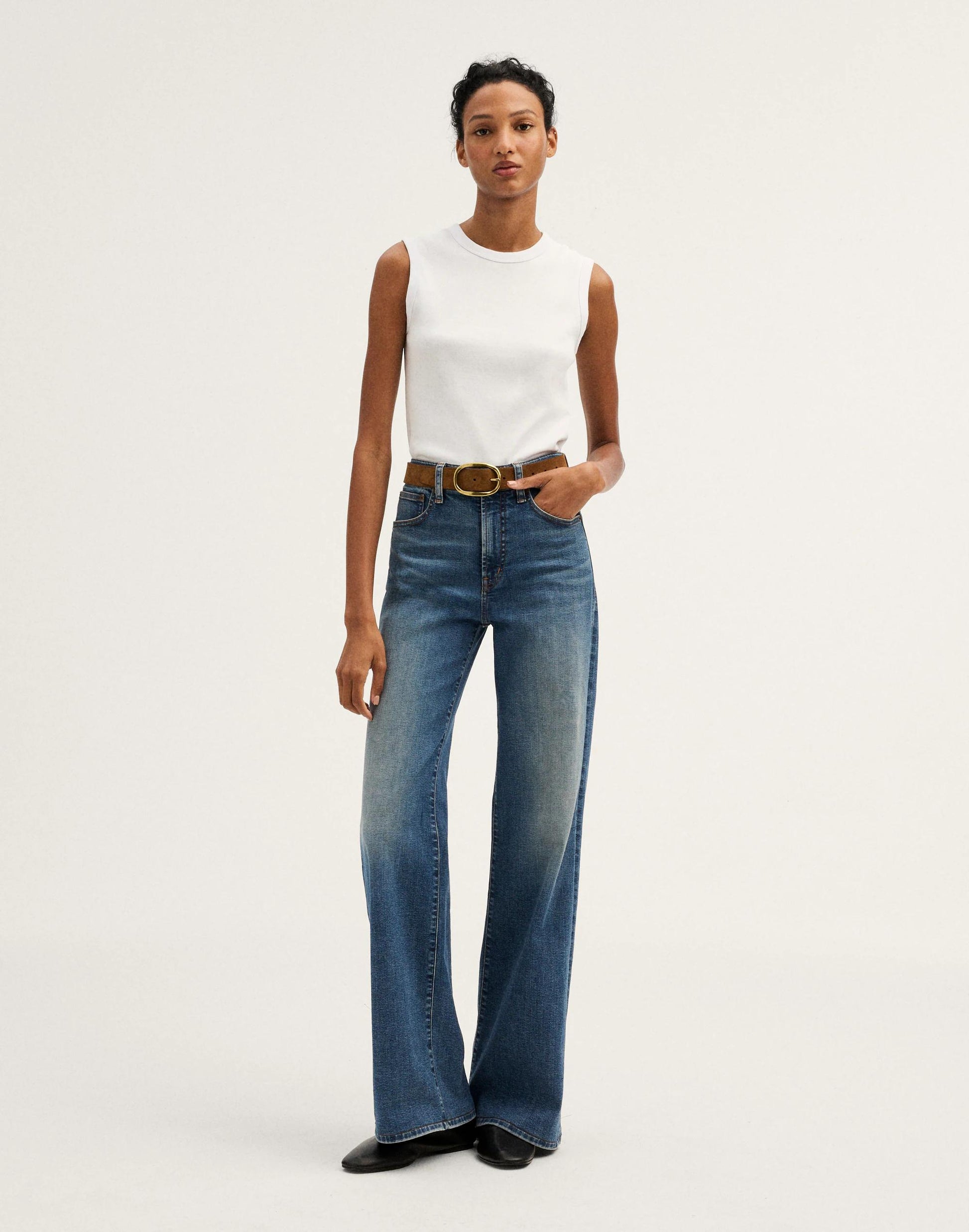 The Wide-Leg Jean in Super Stretch Denim Sunnyside Wash | Madewell