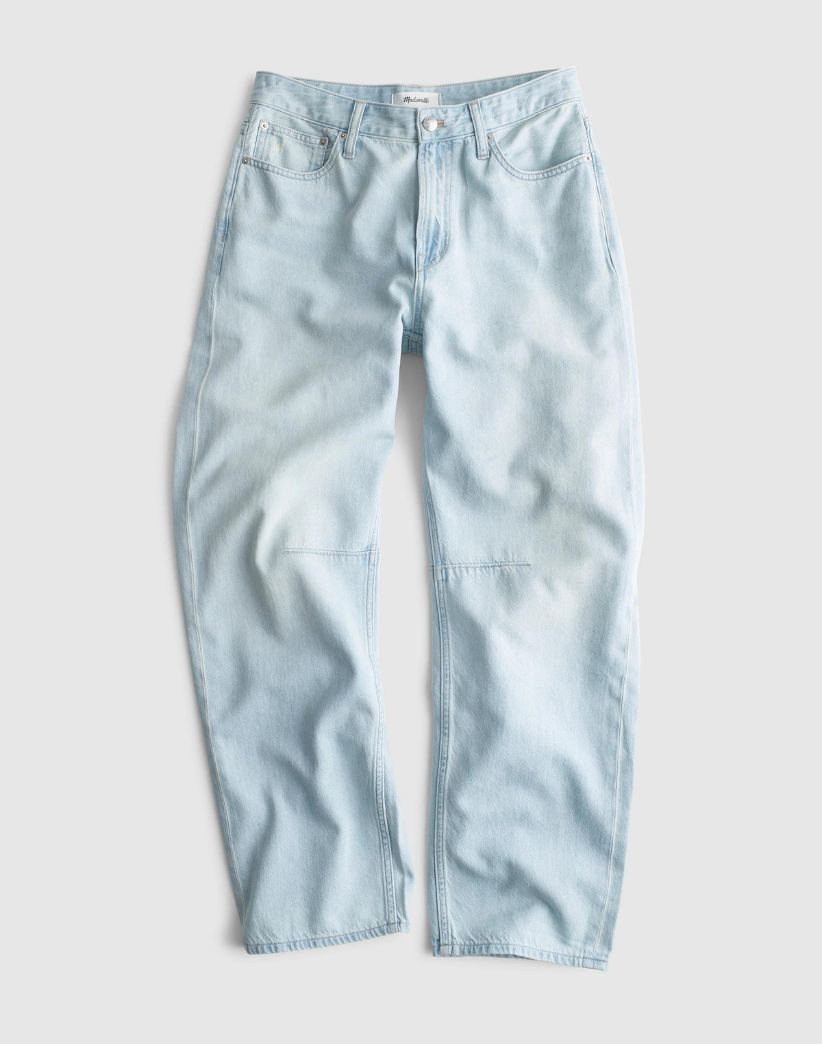 The Curvy Darted Barrel-Leg Jean in Airy Denim Laguna Wash | Madewell