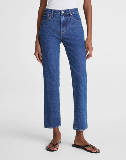 The Longline Straight Crop Jean Marina Blue | Madewell
