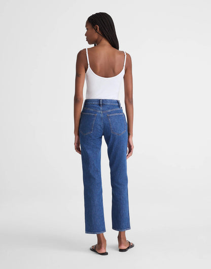 The Longline Straight Crop Jean Marina Blue | Madewell