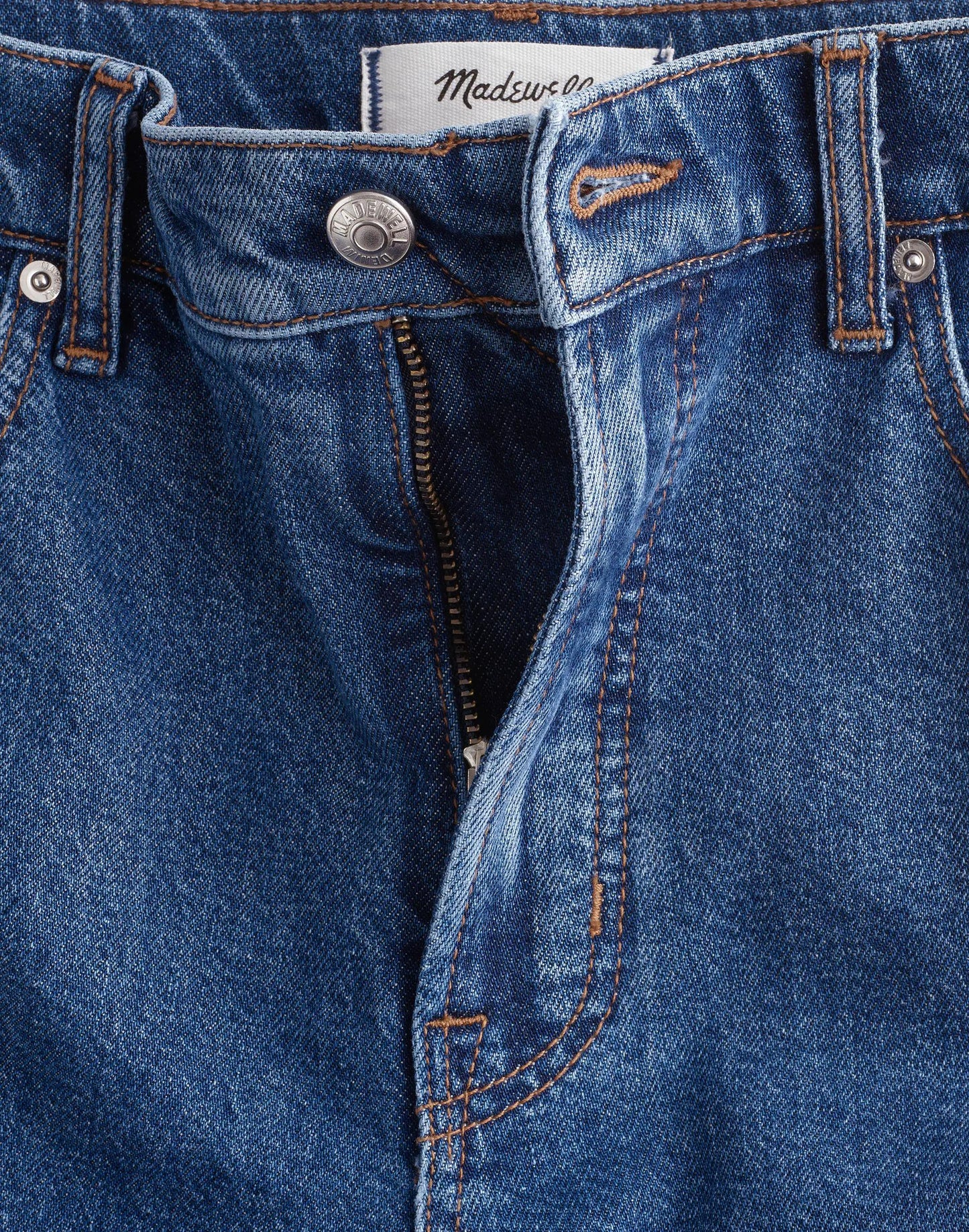 The Longline Straight Crop Jean Marina Blue | Madewell