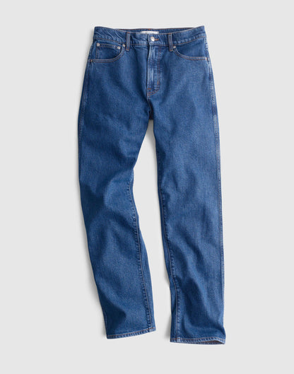 The Longline Straight Crop Jean Marina Blue | Madewell