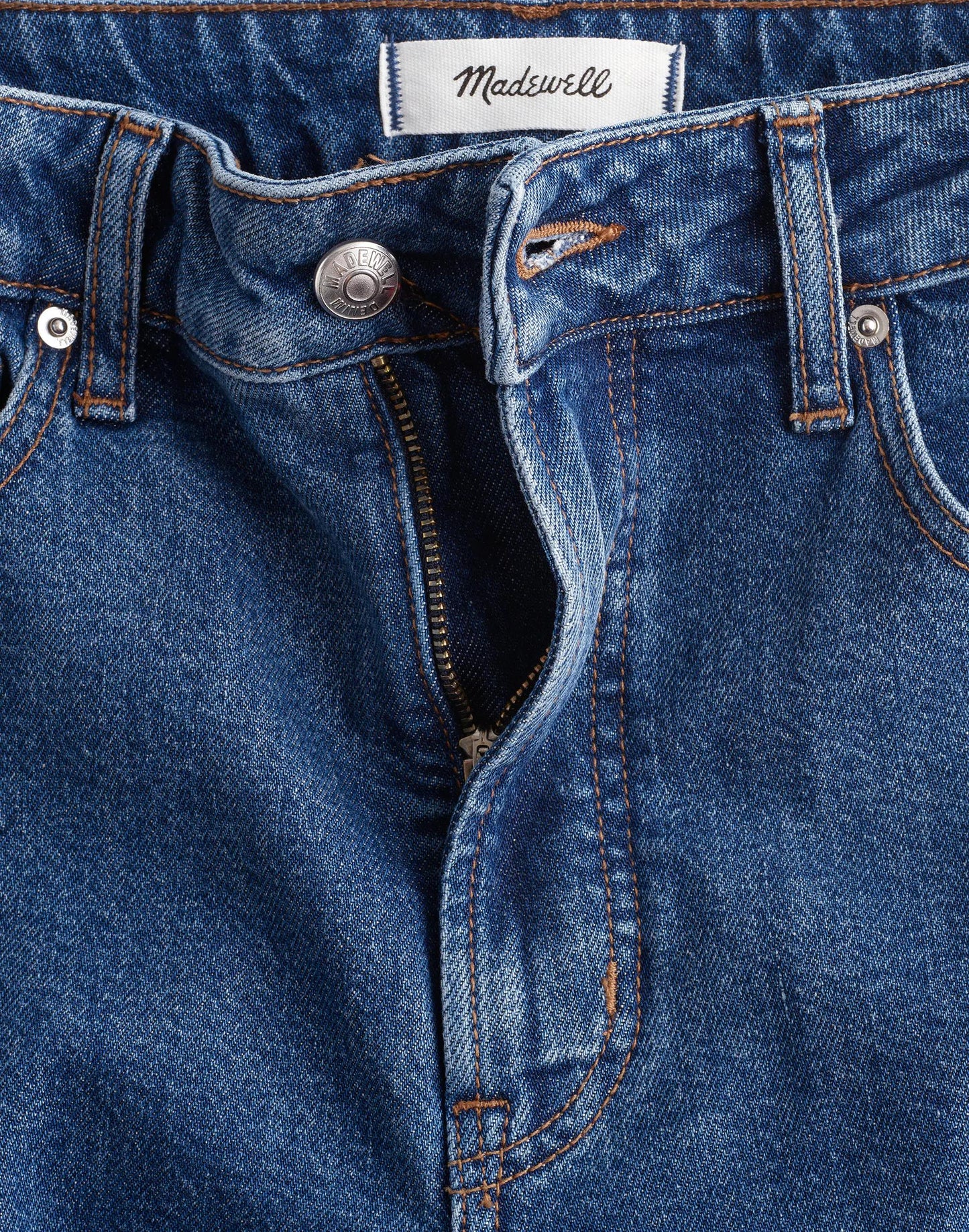 The Curvy Longline Straight Crop Jean in Marina Blue Wash Marina Blue | Madewell
