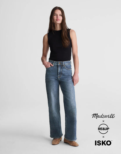 Circular Wide-Leg Jean Soft Indigo Wash | Madewell