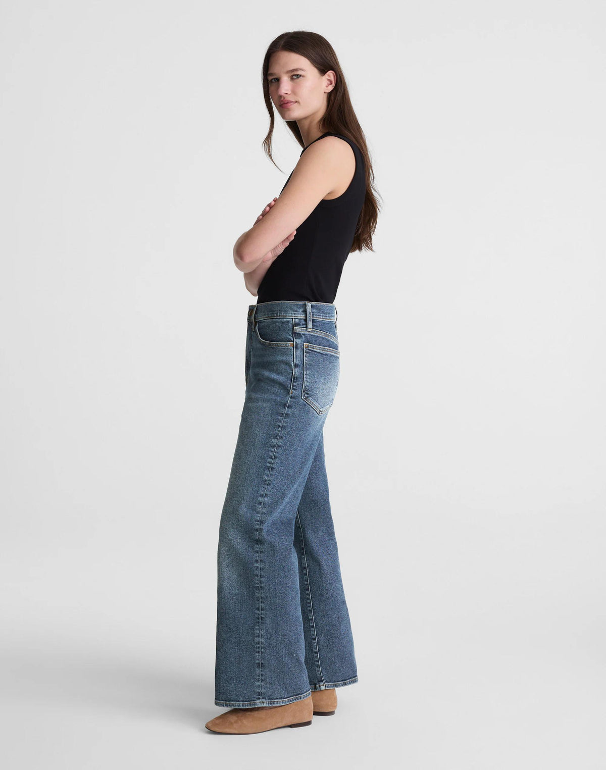 Circular Wide-Leg Jean Soft Indigo Wash | Madewell