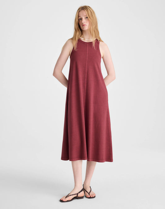 Seamed Tank Maxi Dress in Allday Jersey Dusty Merlot | Madewell