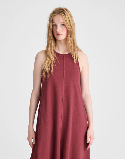 Seamed Tank Maxi Dress in Allday Jersey Dusty Merlot | Madewell