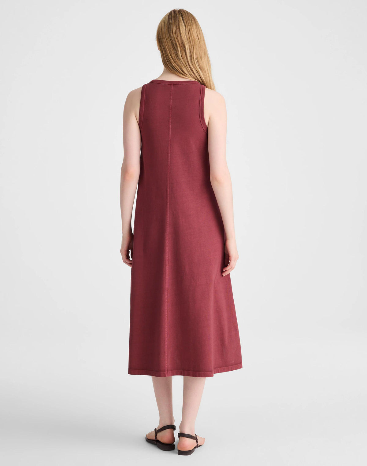 Seamed Tank Maxi Dress in Allday Jersey Dusty Merlot | Madewell