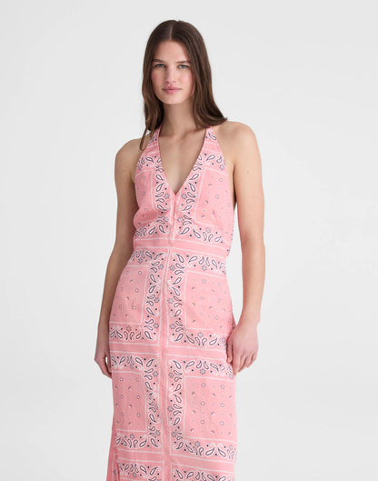 Madewell x Shopbop Smocked Halter Midi Dress Coral Bloom | Madewell