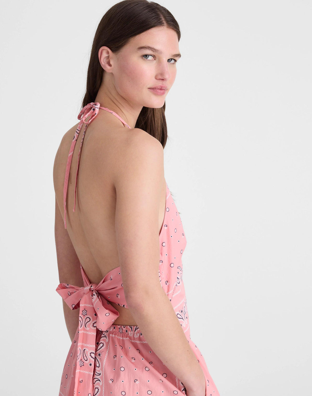 Madewell x Shopbop Smocked Halter Midi Dress Coral Bloom | Madewell